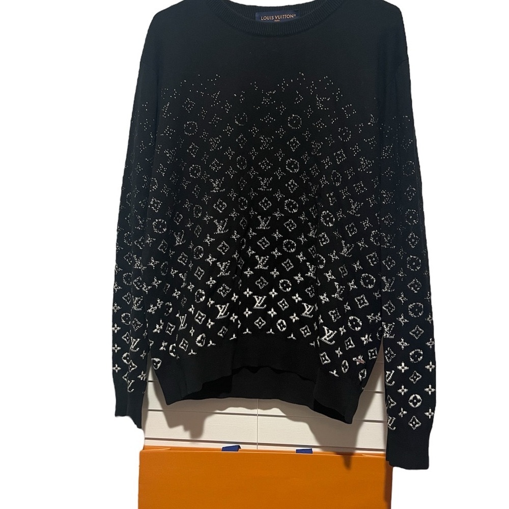 Louis Vuitton Black monogram gradient sweater